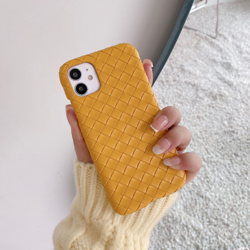 Case de cuero protector adecuado para Apple, Samsung, Huawei, Oppo y otros teléfonos móviles. Case de teléfono móvil tejido a mano pura, varios colores