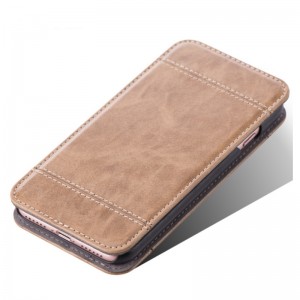 Case de protección de teléfono de cuero genuino de Apple, caja de teléfonos con tarjeta de volteo izquierdo y derecho, caja de teléfono de billetera cero, caja de cuero de iPhone